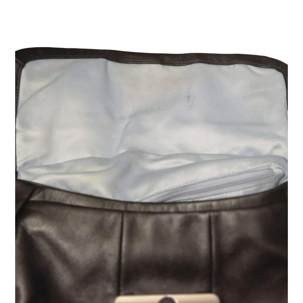 Coach Ergo Black Leather Shoulder Bag Turnlock Flap 12248